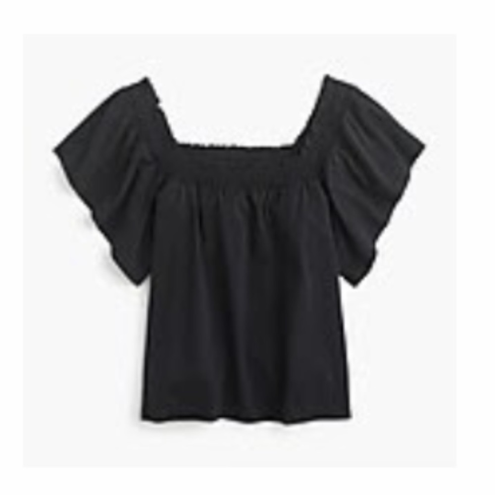 NWOT J Crew Smocked Square Neck Top
